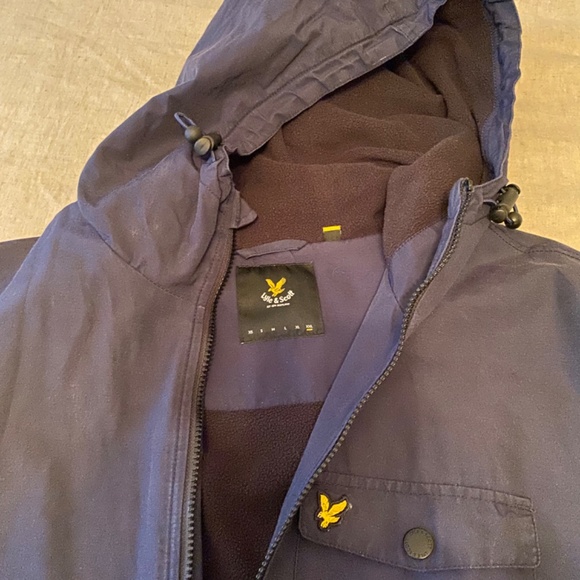 Lyle & Scott distressed blue hooded jacket - Picture 3 of 8